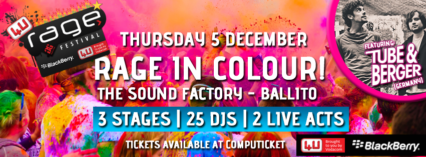 Burn your books and win tickets to Rage in Colour